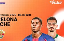 Nonton LaLiga 2025/26: Barcelona vs Elche, Tayang Eksklusif di Vidio
