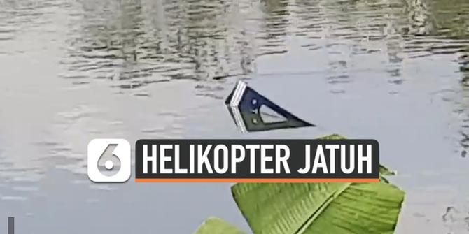 VIDEO: Cerita Warga Saat Pesawat Helikopter Jatuh di Danau Buperta Cibubur