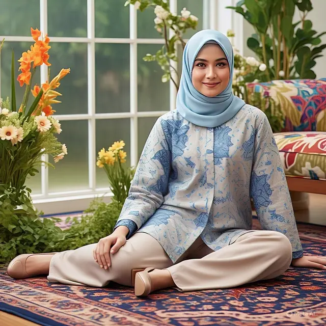 Model Baju Batik Terbaru 2025 Wanita Berhijab