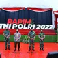 Rapat Pimpinan (Rapim) TNI-Polri tahun 2022 dengan tema "TNI-Polri Siap Mendukung Pemulihan Ekonomi Nasional dan Reformasi Struktural" di Mabes TNI, Cilangkap, Jakarta Timur, Selasa (1/3/2022).