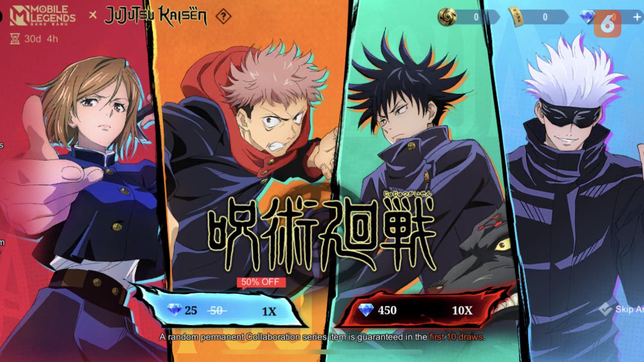Skin Mobile Legends x Jujutsu Kaisen Sudah Bisa Dibeli