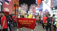 Parade karnaval di Jakarta Fair Kemayoran (JFK) 2023 atau Pekan Raya Jakarta (PRJ). (Istimewa/Dokumentasi JIEXpo)