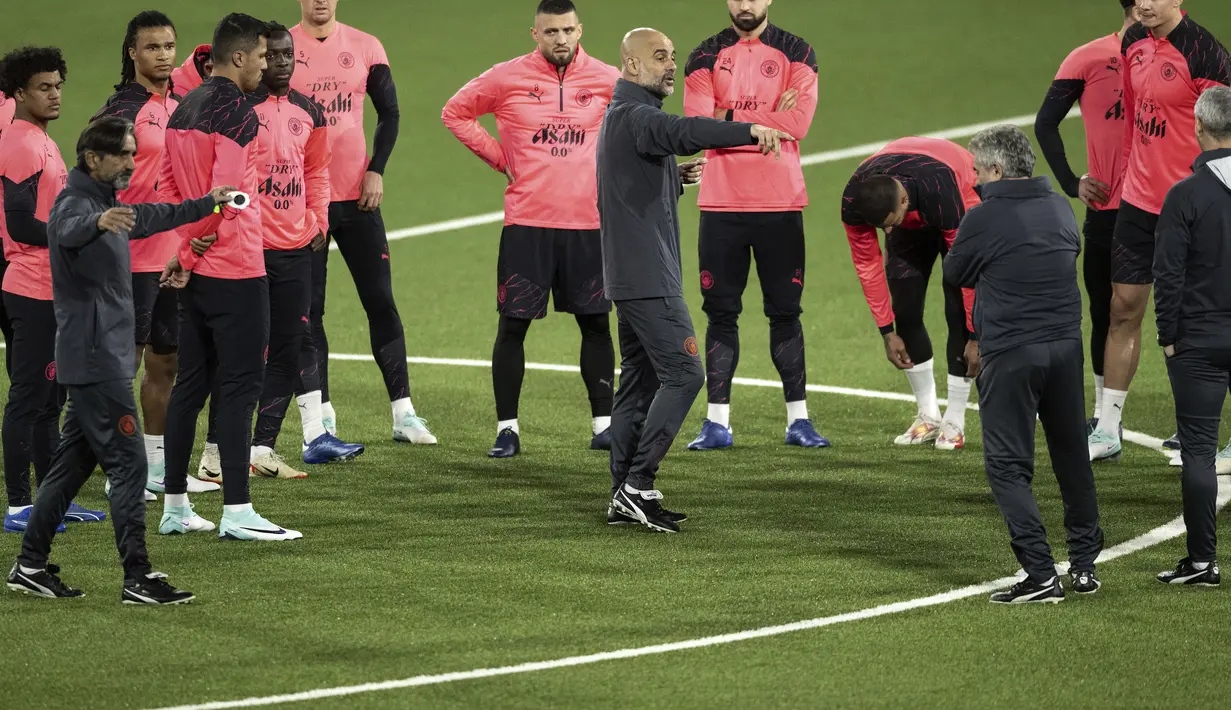 Pasukan Pep Guardiola mengemas dua kemenangan beruntun di laga sebelumnya. (Peter Schneider/Keystone via AP)