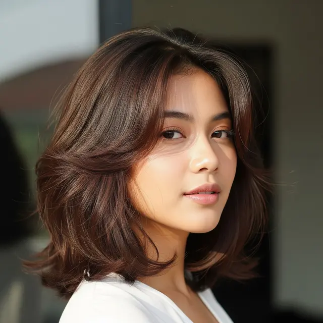 Rambut Pendek Sebahu Tanpa Poni