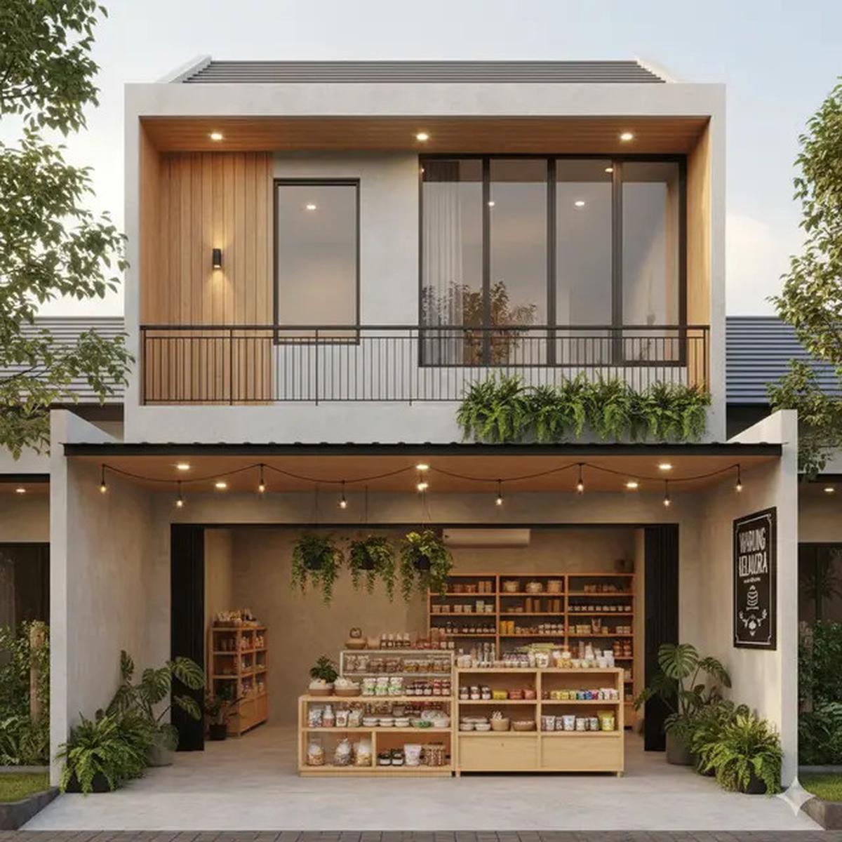 9 Gambar Rumah Minimalis Ada Warungnya, Desain Praktis untuk Keluarga dan Usaha