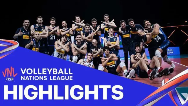 VIDEO: Laga Seru di Volleyball Nations League Hari Ini, Tim Putra Italia Kalahkan Jerman 3-2