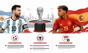 Infografis Spanyol vs Argentina, Final Bersejarah Piala Dunia 2026. (Liputan6.com/ Djoko Poerwanto).