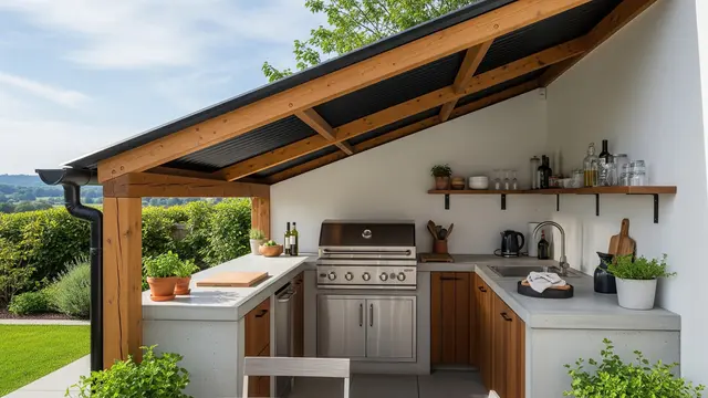 Contoh Dapur Belakang Rumah Ukuran Kecil yang Tidak Mudah Kena Tempias Hujan