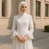 Model Gamis Putih Elegan (created by AI)