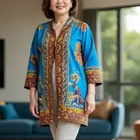 Ilustrasi Model Outer Batik (Sumber Gambar: Meta AI)