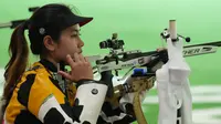 Vidya Rafika Rahmatan Toyyiba saat mentas di Olimpiade Tokyo 2020. (NOC Indonesia)