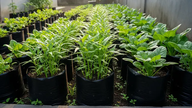 Kebun Sayur Polybag di Halaman Samping Rumah