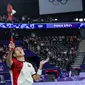 Tunggal putra Indonesia Jonatan Christie saat berlaga pada cabang olahraga bulu tangkis Olimpiade Paris 2024. (PBSI/Badmintonphoto/Mikael Ropars)