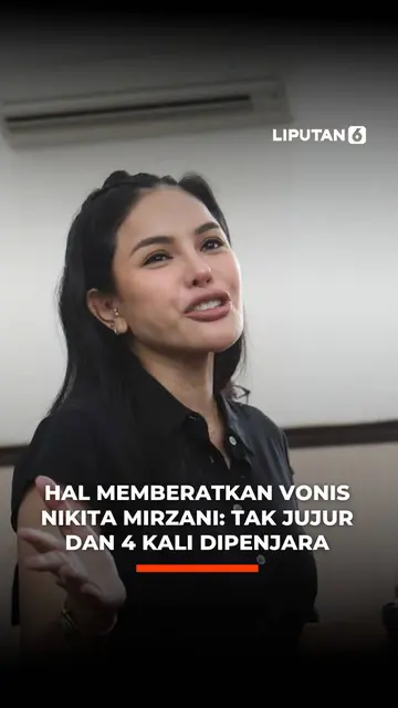 Hal Memberatkan Vonis Nikita Mirzani: Tak Jujur dan 4 Kali Dipenjara