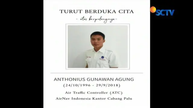 Kisah Anthonius, Petugas ATC Palu yang Korban Nyawa Saat Gempa