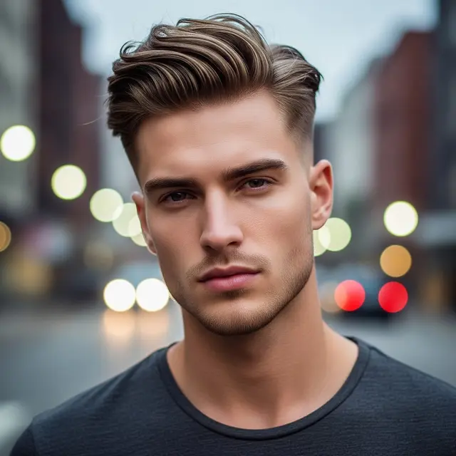 Model Rambut Pria Atas Panjang Samping Tipis yang Modern (Image by Gemini AI)