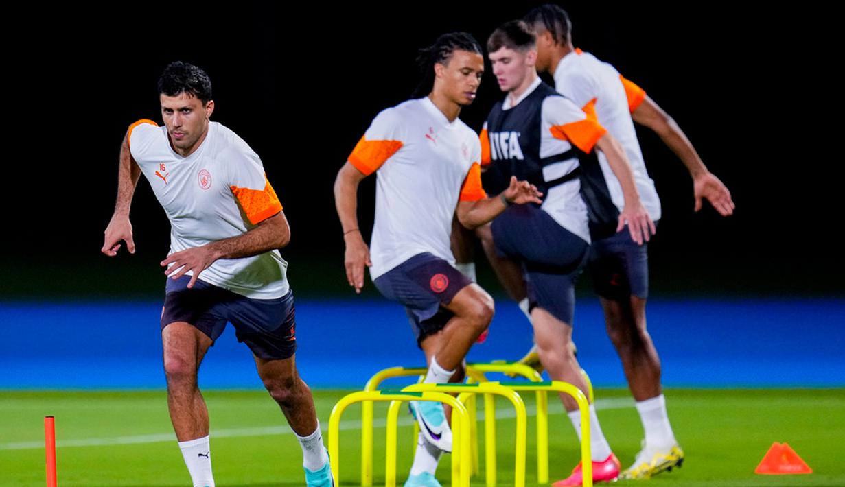 Sebelum berangkat ke Jeddah untuk menghadapi Urawa Red Diamonds di Piala Dunia Antarklub 2023, Manchester City hanya bermain imbang 2-2 dengan Crystal Palace di Liga Inggris. (AP Photo/Manu Fernandez)