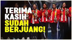 Berita video perwakilan Indonesia, harus takluk dari tuan rumah China 0-3 di final Uber Cup 2024. Terimakasih Siti Fadia Silva Ramadhanti/Ribka Sugiarto, Ester Nurumi Tri Wardoyo, dan Gregoria Mariska Tunjung.