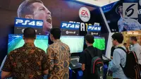 Suasana booth FIFA 18 di PlayStation Play Everything di Mal Kelapa Gading 3. Liputan6.com/Jeko Iqbal Reza