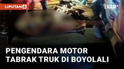 VIDEO: Viral Rekaman CCTV Detik-detik Pengendara Motor Tabrak Truk di Boyolali