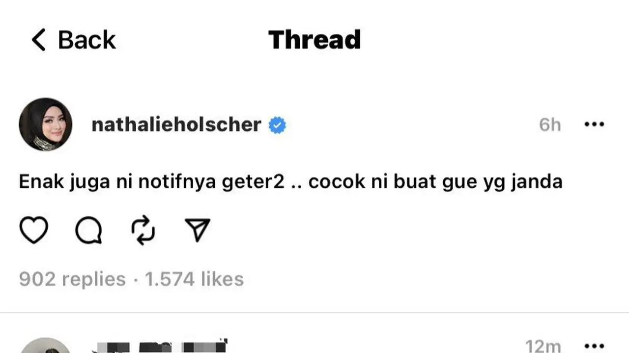 Baru Lepas Hijab, Nathalie Holscher Dihujat Netizen Gegara Isi Threads Soal Janda