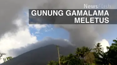 Gunung Gamalama di Kota Ternate, Maluku Utara, kembali meletus. Akibatnya, Bandara Babullah pagi ini ditutup sementara.  