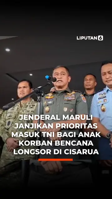 Jenderal Maruli Janjikan Prioritas Masuk TNI bagi Anak Korban Bencana Longsor di Cisarua