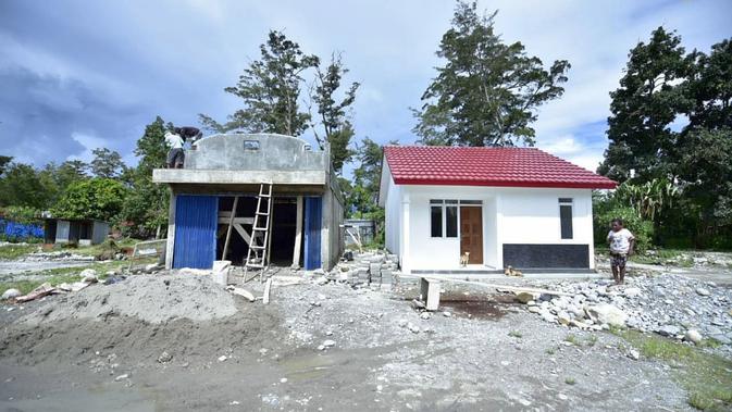 Kementerian PUPR tengah menyelesaikan pembangunan rumah khusus (Rusus) bagi masyarakat korban kerusuhan di Wamena, Papua. (Dok Kementerian PUPR)