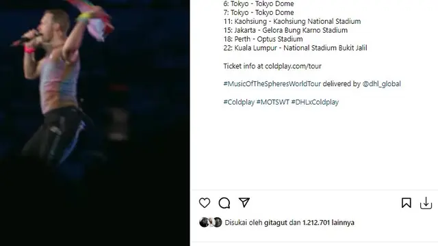 Coldplay (Foto: Instagram/@coldplay)
