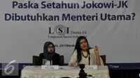 Lembaga Survey Indonesia menggelar konferensi pers bertajuk 'Paska Setahun Jokowi - JK dibutuhkan Menteri Utama?' di Kantor LSI, Jakarta, Kamis (29/10/2015). (Liputan6.com/Andrian M Tunay)