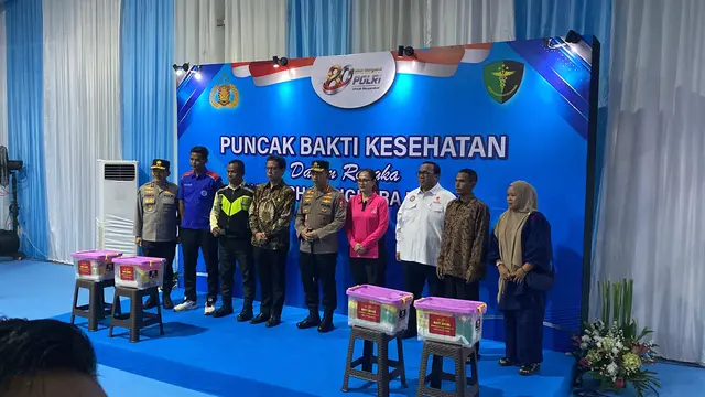 Puncak Bakti Kesehatan Polri 2026 di Lapangan Sepolwan Lemdiklat Polri, Selasa (23/6/2026).