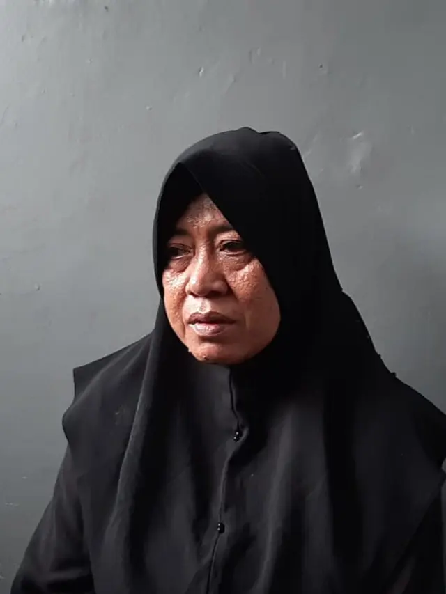 Yuyun, istri mendiang Pak Ogah. (Liputan6.com/ M. Altaf Jauhar)
