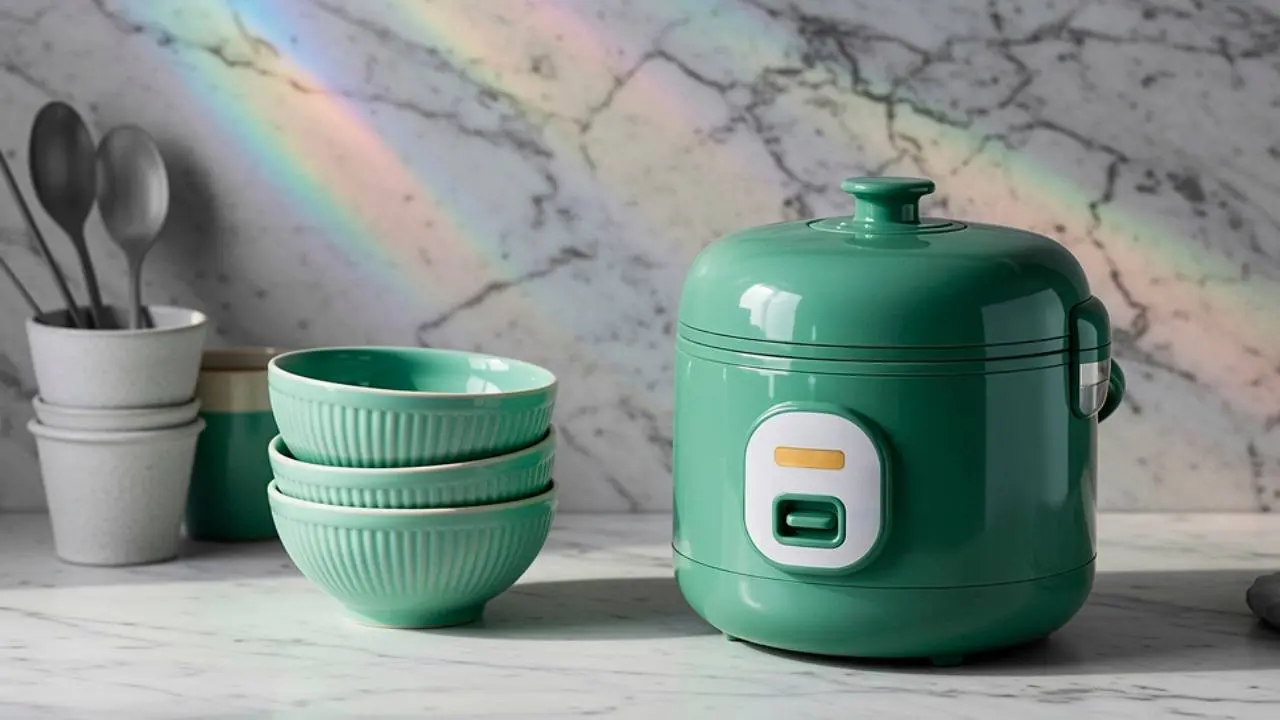 Ilustrasi rice cooker mini multifungsi.