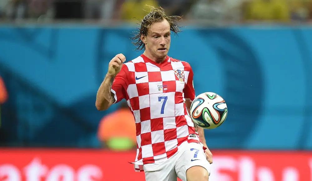 Bintang tim nasional Kroasia, Ivan Rakitic. (AFP/Javier Soriano).
