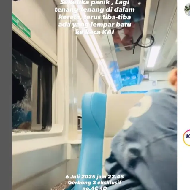 Penumpang Kereta Jogja-Surabaya Dilempar Batu, KAI Buru Pelaku yang Terancam Hukuman 15 Tahun Penjara