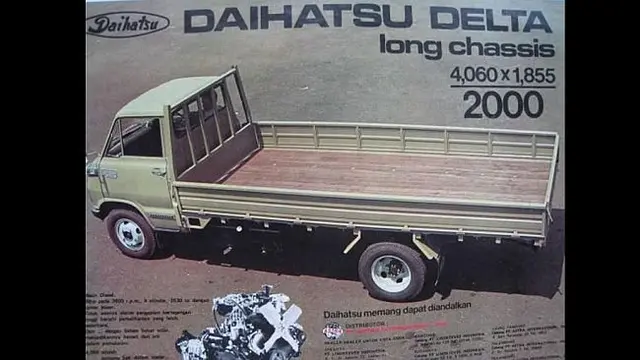 13. Ada juga mobil bak terbuka milik Daihatsu dengan jenis Delta. Daihatsu Delta termasuk dalam variasi truk Daihatsu Jepang sekitar tahun 1970 sampai 2010.