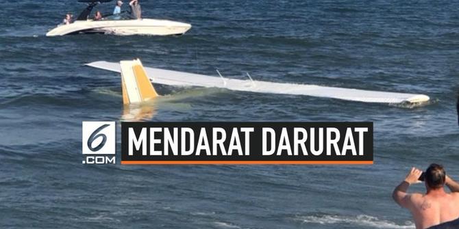 VIDEO: Menegangkan, Detik-Detik Pesawat Mendarat Darurat di Laut