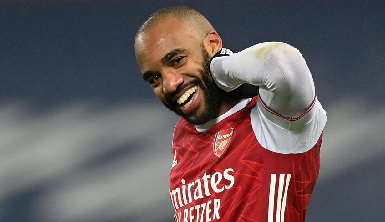 Alexandre Lacazette merupakan pemain yang kontraknya akan habis pada musim ini. Belakangan penampilannya kurang memuaskan meski telah mencetak 67 gol dari 174 kali penampilan. Ia tercatat didatanggkan menuju Emirates Stadium pada tahun 2017. (AFP/