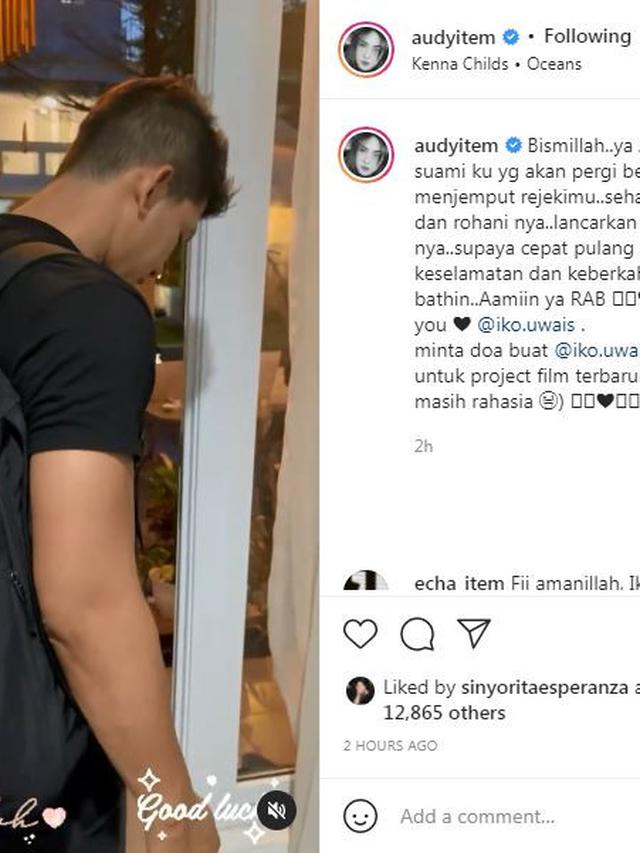 Iko Uwais pamit menjalani syuting, Audy Item tuliskan doa menyentuh buat suaminya