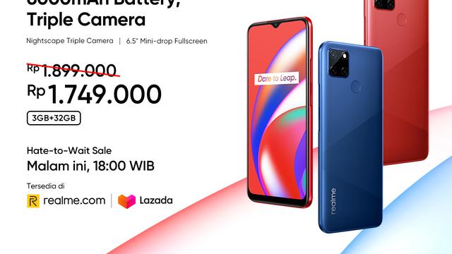 Realme C12 Hadir Dengan Baterai 6 000mah Dan 3 Kamera Seharga Rp 1 7 Jutaan Tekno Liputan6 Com