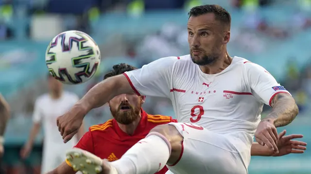 Foto Piala Eropa: Gol Kieffer Moore Gagalkan Kemenangan Swiss atas Wales dalam Laga Grup A Euro 2020