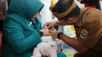 Pekan Imunisasi Nasional (PIN) Polio 2024 di SD Negeri Utama Satu, Selasa (23/7/2024). (Foto: Istimewa)