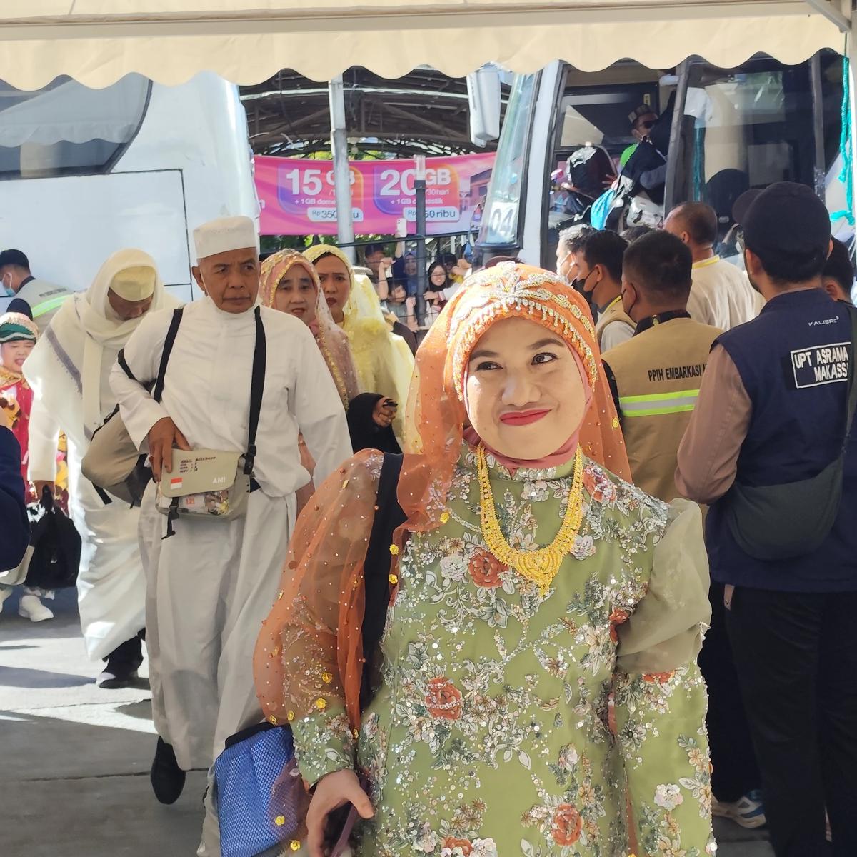 Jemaah Haji di Gowa baru tiba dari Tanah Suci