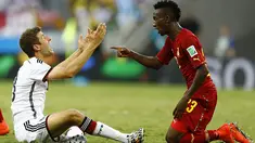 Timnas Ghana sukses menahan Jerman 2-2 di penyisihan Piala Dunia 2014 Grup G di Stadion Castelao, Fortaleza, Brasil, (22/6/2014). (REUTERS/Marcelo Del Pozo)