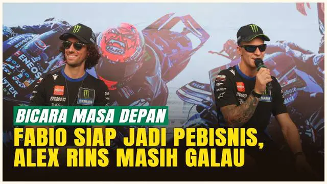 Fabio Quartararo dan Alex Rins, pembalap Monster Energy Yamaha, berbagi cerita soal rencana karier setelah pensiun dari dunia balap MotoGP. Fabio mengungkapkan kemungkinan terjun ke dunia bisnis, sementara Alex Rins masih mencari tahu jalan yang ingi...