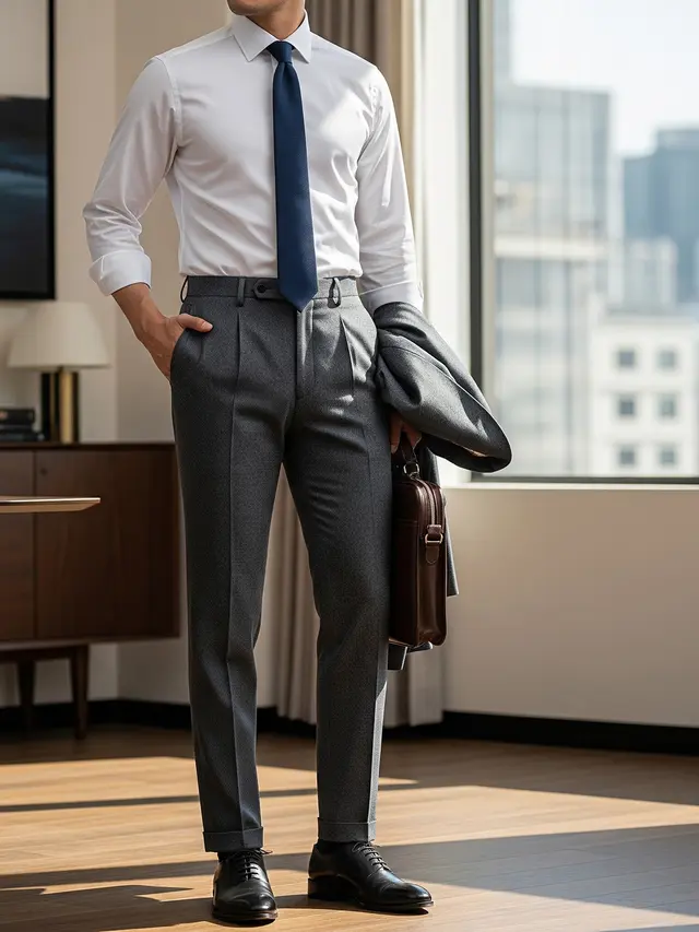 Model Celana Panjang Slim Fit untuk Pria (Image by Gemini AI)