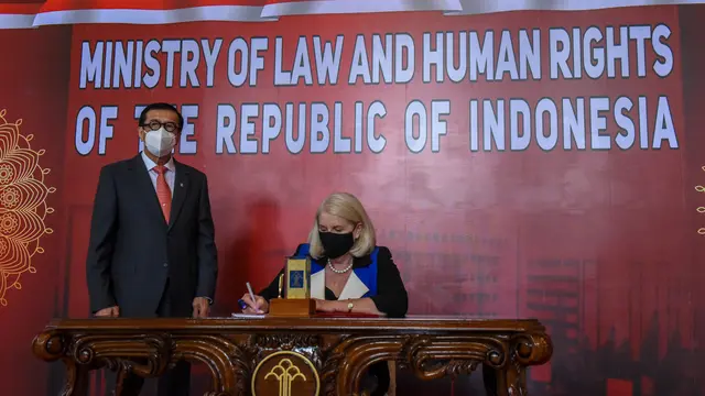 Kunjungan Menteri Dalam Negeri Australia Karen Andrews ke Jakarta. (Dok Kedubes AS di Jakarta)