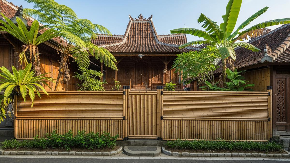 8 Model Pagar Bambu Klasik untuk Rumah Gaya Tradisional Jawa, Cantik dan Megah