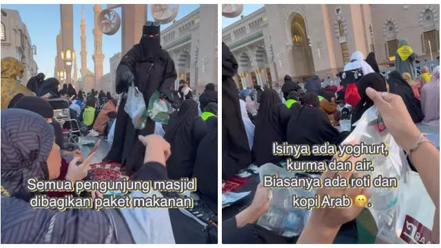 6 Potret Melanie Putria Buka Puasa di Masjid Nabawi, Suasananya Syahdu Bikin Rindu