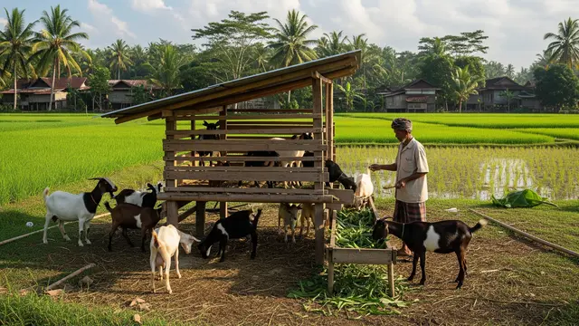 Ilustrasi Ternak Kambing/Gemini AI